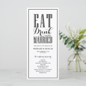 Black | Eat Drink and be Married ウェディングプログラム プログラム (スタンド正面)