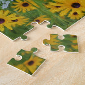 Black Eed Susanデイジー絵を描の写真の追加 ジグソーパズル (側面)