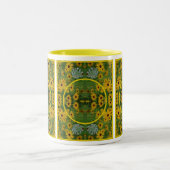 Black Eed Susanデイジー絵を描の写真の追加 ツートーンマグカップ (中央)