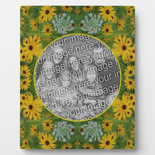 Black Eed Susanデイジー絵を描の写真の追加 フォトプラーク (正面)