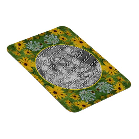 Black Eed Susanデイジー絵を描の写真の追加 マグネット (右側)