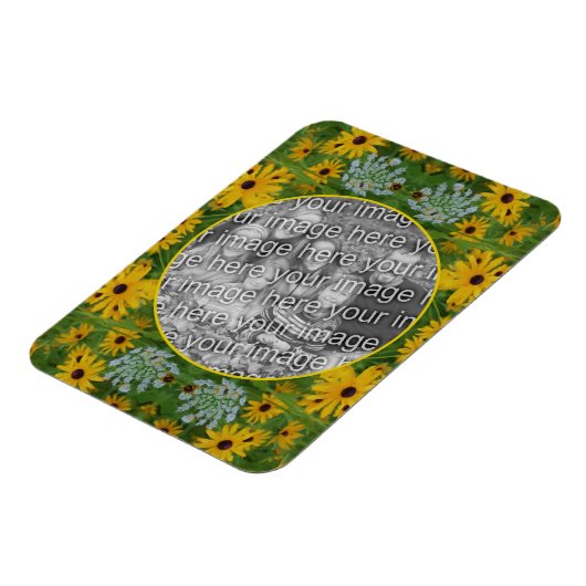 Black Eed Susanデイジー絵を描の写真の追加 マグネット (左側)