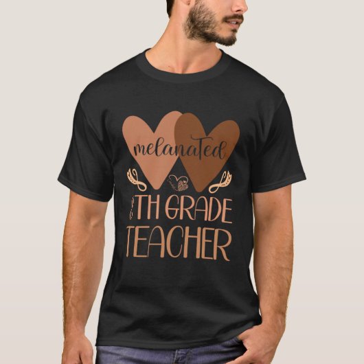 Black Eighth Grade Teacher Black History Women Afr Tシャツ (正面)