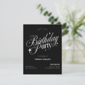 Black elegant birthday 招待状 (スタンド正面)