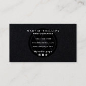 Black elegant camera lens photo and video 名刺 (裏面)