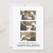 Black Elegant Merry Christmas Greeting Photo  招待状 (正面)