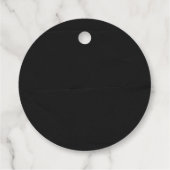 Black Elegant Wedding Favor Tag フェイバータグ (裏面)