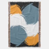 Black Emerald Orange Fusion スローブランケット (正面縦)