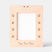 Black Etched Cat Face Whiskers Paw Prints レーザー彫刻フレーム (正面)