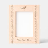 Black Etching of Black Crow Barbed Branches Gothic レーザー彫刻フレーム (正面)