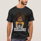 Black Excellence African Pride Black History Month Tシャツ (正面)