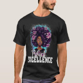 Black Excellence African Pride Black History Month Tシャツ (正面)