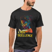 Black Excellence African Pride History Month Tシャツ (正面)