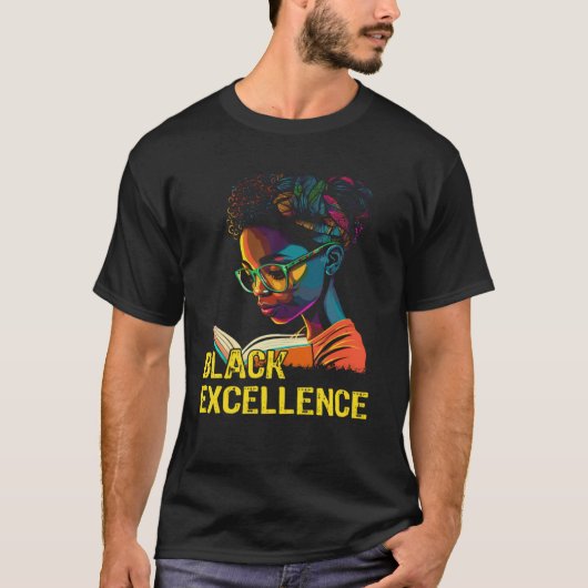Black Excellence African Pride History Month Tシャツ (正面)