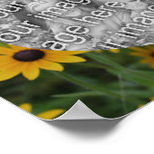 Black Eyed Susan Daisy Add Your Photo Frame  ポスター (角)