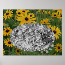 Black Eyed Susan Daisy Add Your Photo Frame  ポスター