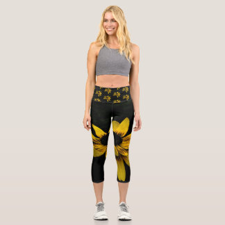 Black-Eyed Susan Yoga Capri Pants カプリレギンス