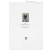 black faced akita dog portrait realist art blank (裏面)