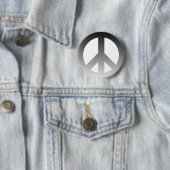 Black Fade CND Peace Symbol on White 缶バッジ (インサイチュ)