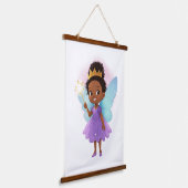 Black Fairy Girl Hanging Poster 吊り下げ型タペストリー (傾斜あり)