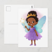 Black Fairy Girl Postcard  ポストカード (正面/裏面)