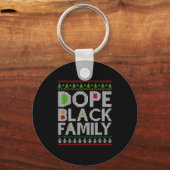 Black Family 2025 Afro Christmas Tree Santa Pj Mat キーホルダー (正面)