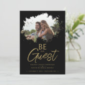 Black Fancy Brushstroke Grunge Splatter Photo セーブザデート (スタンド正面)