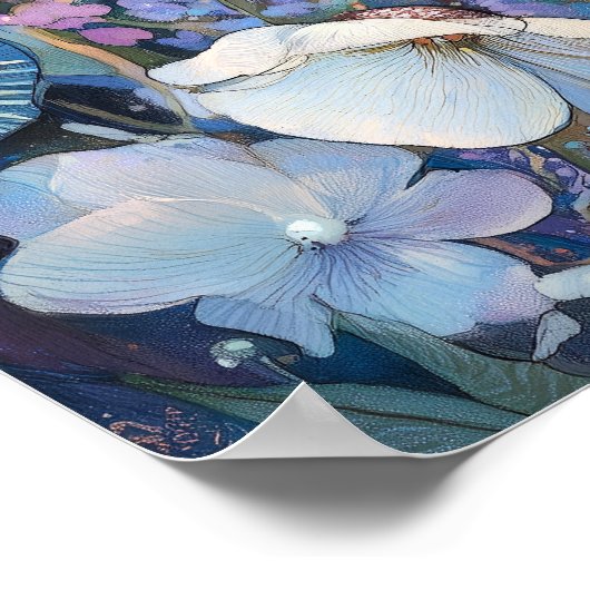 Black Fantasy Art African American Elf Goddess ポスター (角)