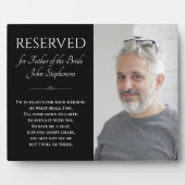 Black Father of Bride Photo Memorial 結婚's フォトプラーク (正面)