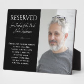 Black Father of Bride Photo Memorial 結婚's フォトプラーク (側面)