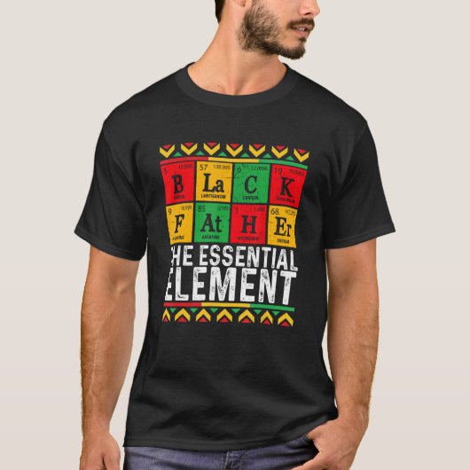 Black Father The Essential Element Father s Day  D Tシャツ (正面)