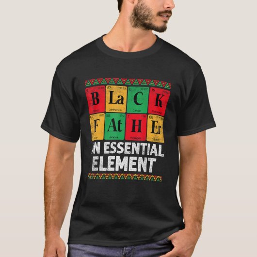 Black Father The Essential Element Father s Day D Tシャツ (正面)