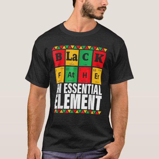 Black Father The Essential Element Father s Day  D Tシャツ (正面)