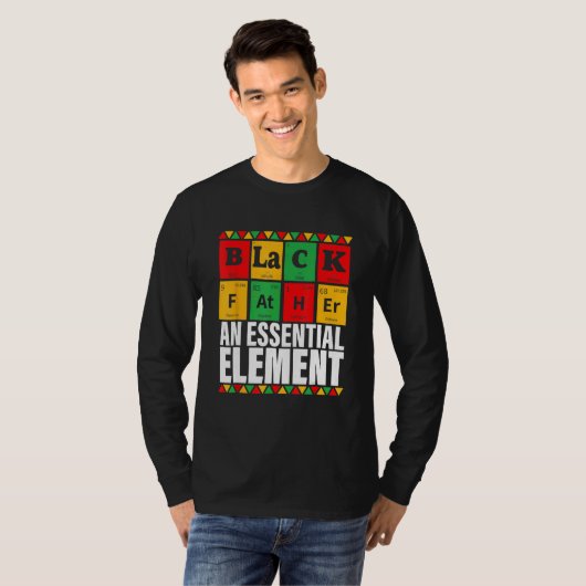 Black Father The Essential Element Father s Day Tシャツ (正面フル)