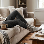 Black Faux Denim レギンス