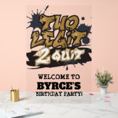 Black Faux Gold Two Legit 2 Quit Welcome アクリルサイン (ウェディング)