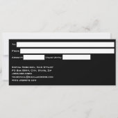 Black & Faux Pink Glitter Gift Certificate Card 招待状 (裏面)
