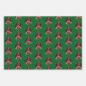 Black Female Nutcracker Dancer Gift Wrapping Paper ラッピングペーパーシート (正面3)