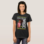 Black Female Teacher Magic Teach Black History Mon Tシャツ (正面フル)