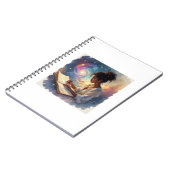 Black Female Writing in a Journal ノートブック (左側)