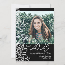 Black Ferns Vintage Photo Graduation Announcement 招待状