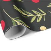 Black Festive Christmas Patterns   ラッピングペーパー (ロールコーナー)