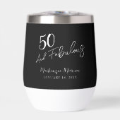 Black Fifty and Fabulous Script Birthday Party (正面)