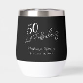 Black Fifty and Fabulous Script Birthday Party (背面)