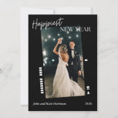 Black Film Happy New Year Photo Simple (正面)