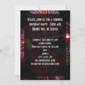 Black Fireworks 30th/誕生日/パーティの招待状 招待状 (裏面)