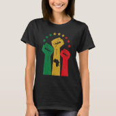 Black Fist Shirt African American Pride Black Hist Tシャツ (正面)