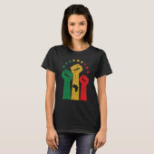 Black Fist Shirt African American Pride Black Hist Tシャツ (正面フル)