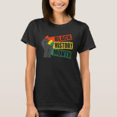 Black Fist Shirt African American Pride Black Hist Tシャツ (正面)