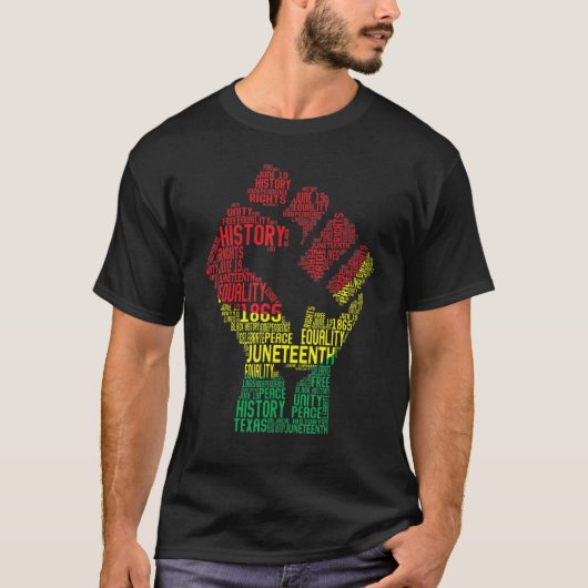 Black Fist Shirt African American Pride Black Hist Tシャツ (正面)